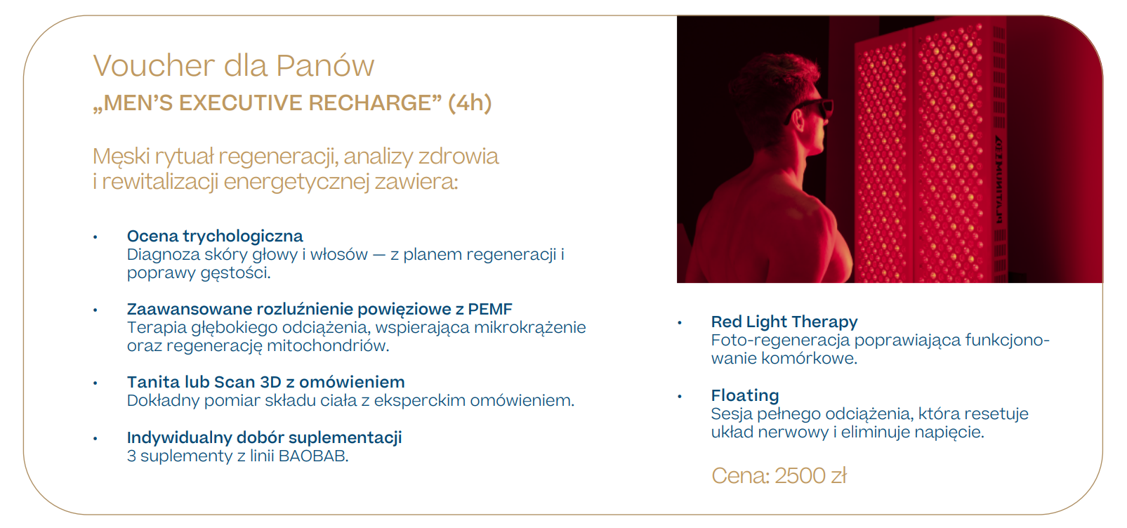 Voucher dla Panów „MEN’S EXECUTIVE RECHARGE”